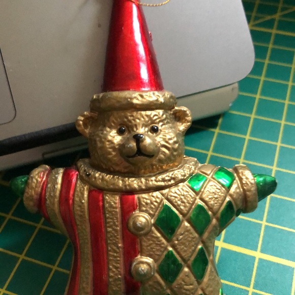 Star Bear Christmas Tree Ornament 5" Jester Joker - Picture 3 of 3
